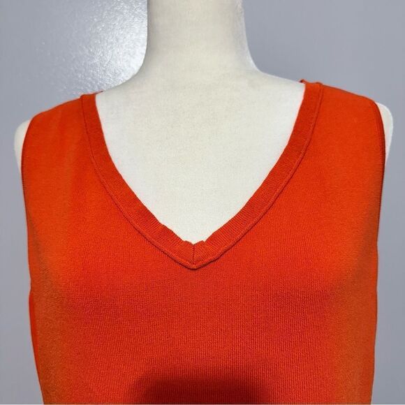 Chicos orange V-neck tank top size 3(L-16) - Picture 3 of 5
